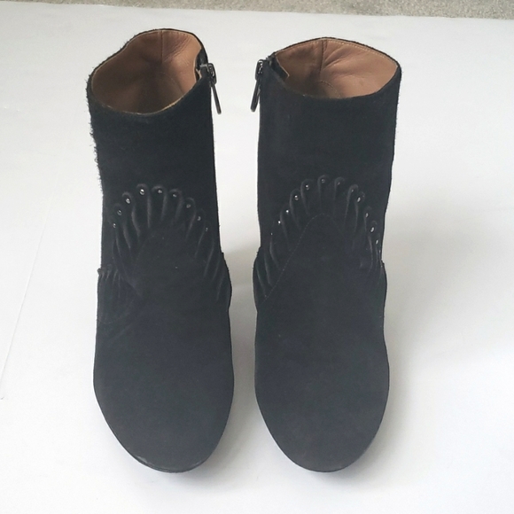 Sigerson Morrison black suede ankle boots booties, very good condition, sz 8.5. - Picture 2 of 8